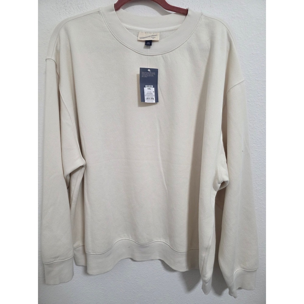 Universal Thread Cream Crewneck Sweatshirt XXL NWT Relaxed Fit Fleece Pullover